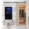 Steamspa 1-Person Carbon FAR Infrared Hemlock Wooden Indoor Sauna Room with LED Touch Control Panel SC-SS0013-GS - alternate 3
